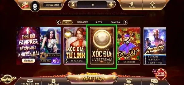Hướng dẫn hội viên mới chơi Xóc đĩa livestream tại Sunwin